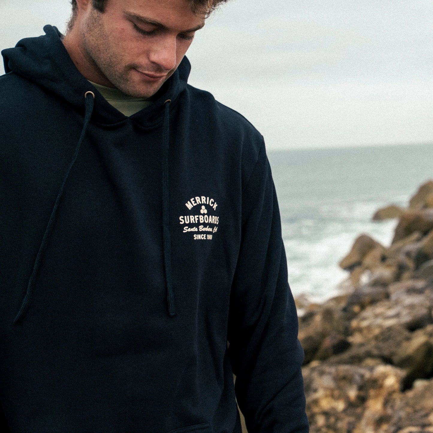 Al Merrick Wave Hoodie felpa con Cotone Biologico Premium