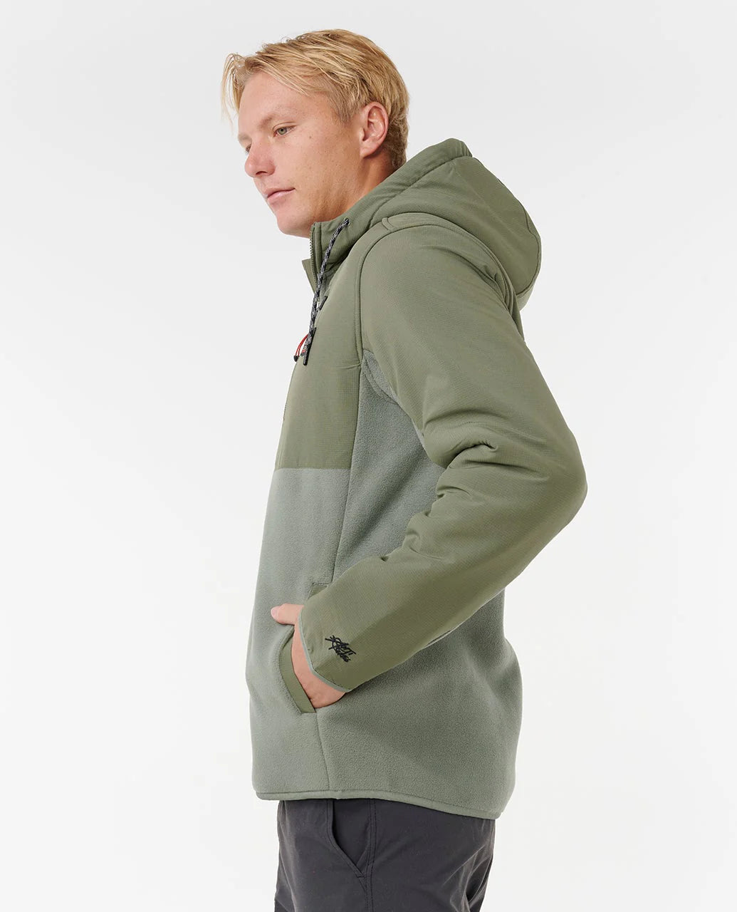 Felpa Rip Curl Anti Series Search con Zip | Pile Termico, Trattamento DWR Anti-Pioggia