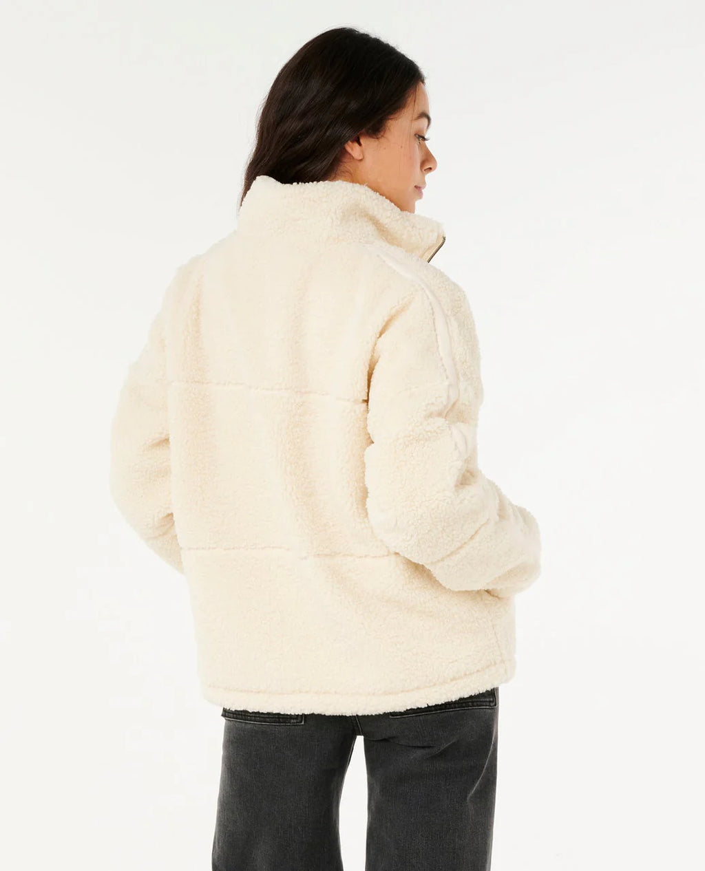 Giacca Donna in Pile Sherpa Cala Nights  Look Morbido e Chiusura Zip  Rip Curl