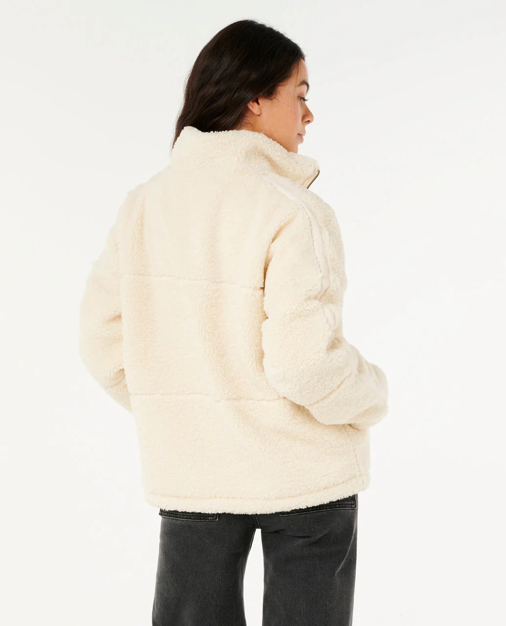Giacca Donna in Pile Sherpa Cala Nights  Look Morbido e Chiusura Zip  Rip Curl