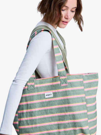 Borsa Tote "Anti Bad Vibes" –verde Donna