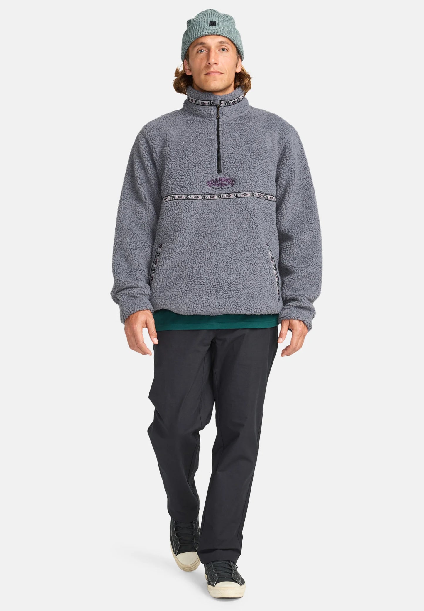 Pile Sherpa Uomo Boundary Tombstone Billabong A/Div Collo Alto Mezza Zip