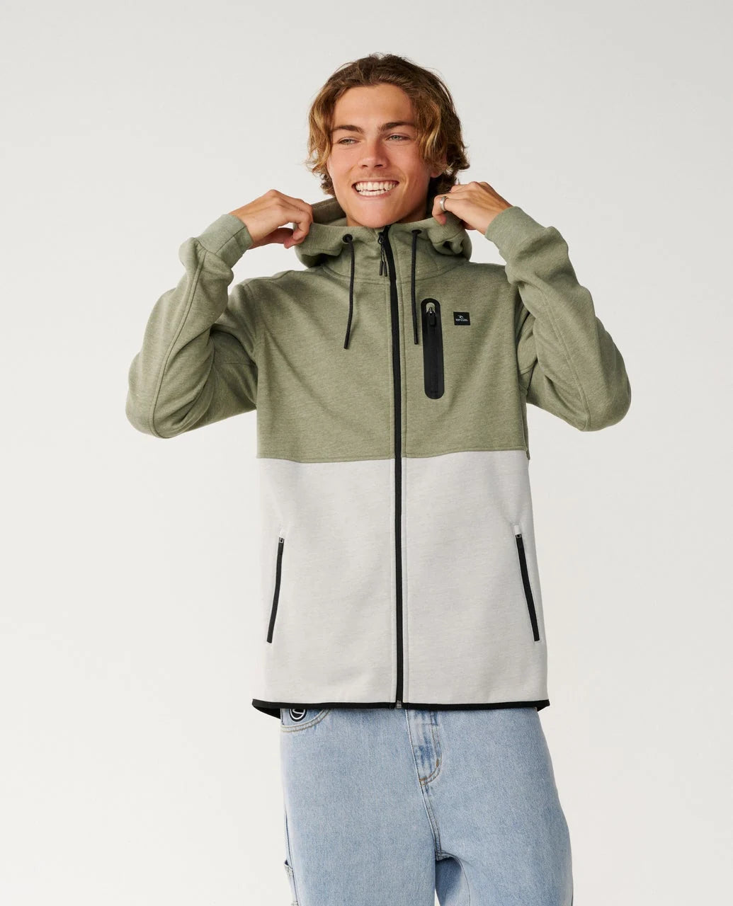 Felpa Zip con Cappuccio Rip Curl Anti-Series Departed