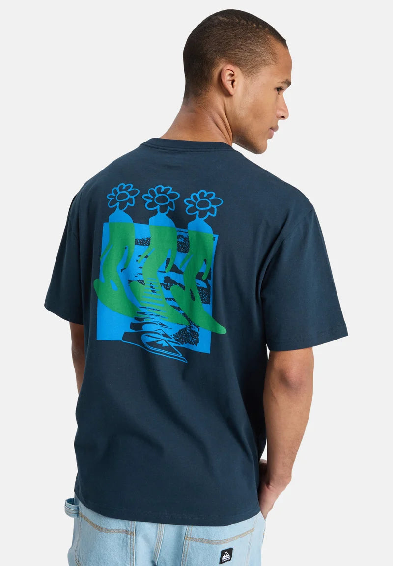 T-shirt Quiksilver Flowers Surfing – Dark Navy