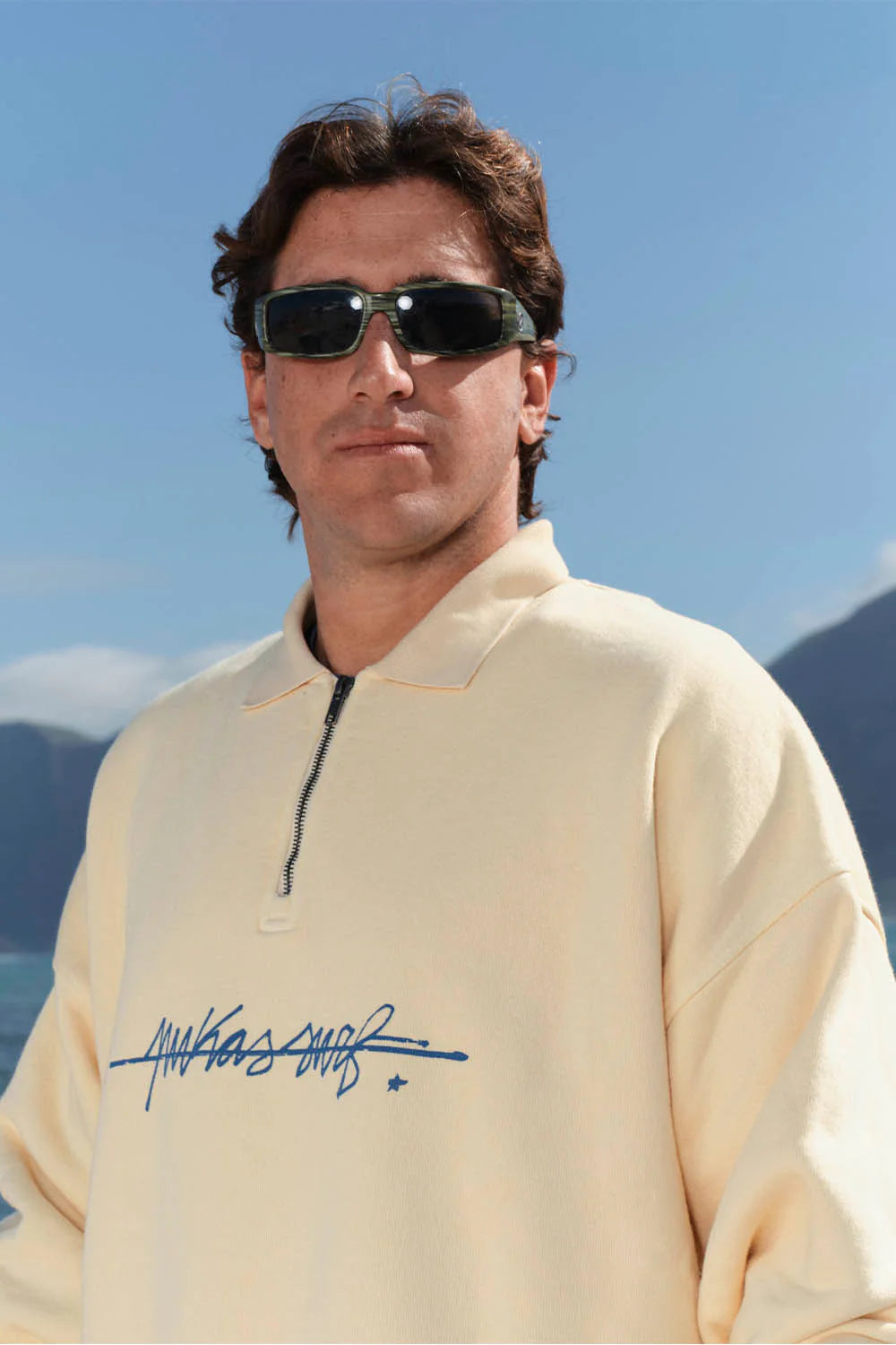 Pukas Stringer polo in pile con mezza zip