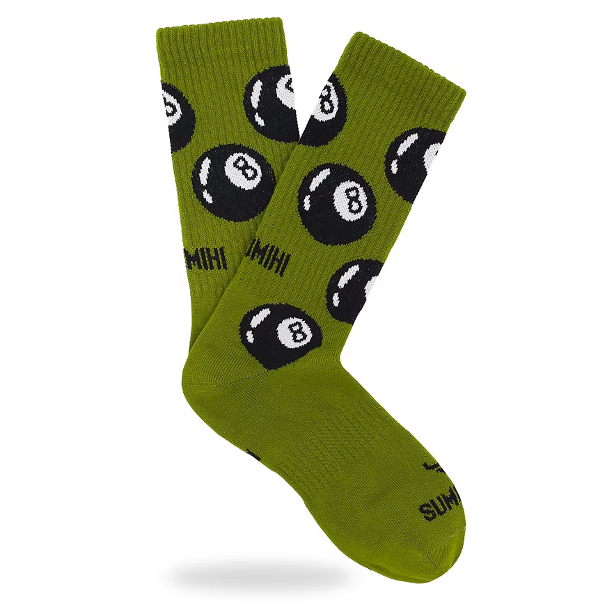 Calzini Sumomihi 8 Ball Green Sock