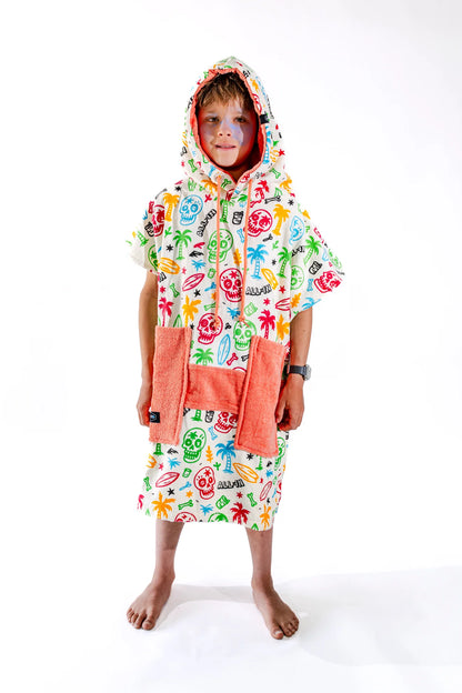 Poncho Surf Junior Skully ALL-IN | Accappatoio Spugna Bambino
