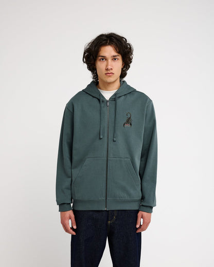 Felpa Uomo con Zip RVCA Scorpo Zip Hoodie – Dark Green