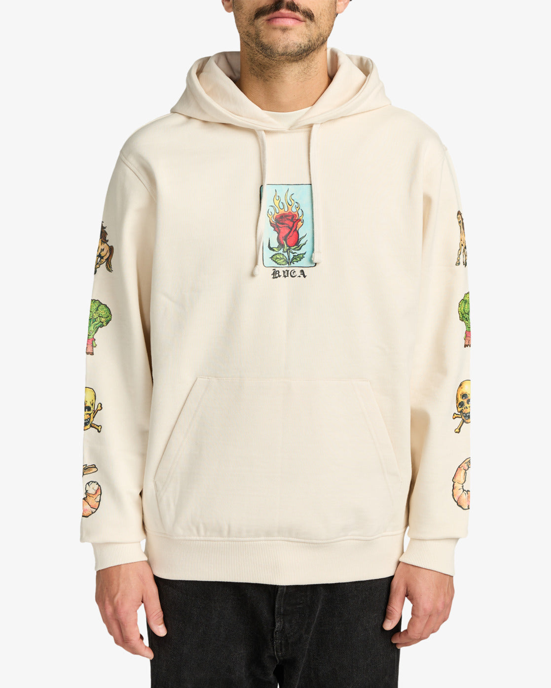 Felpa con Cappuccio Uomo KSL Hood Rvca Calda