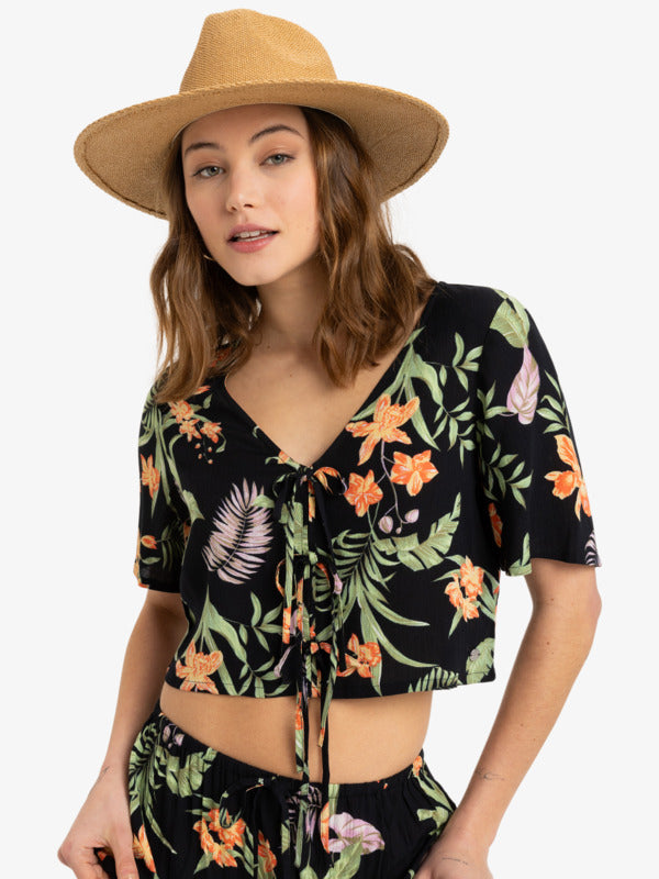 Top Nero Donna Pink Sunset