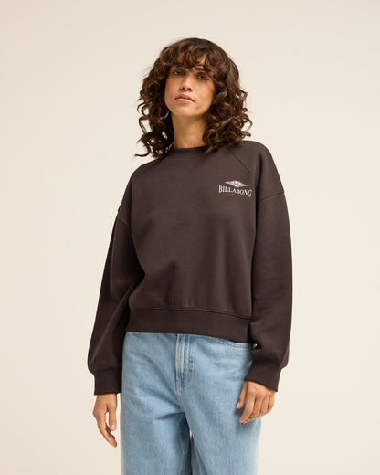 Felpa con Cappuccio Donna Billabong Heritage – Nero