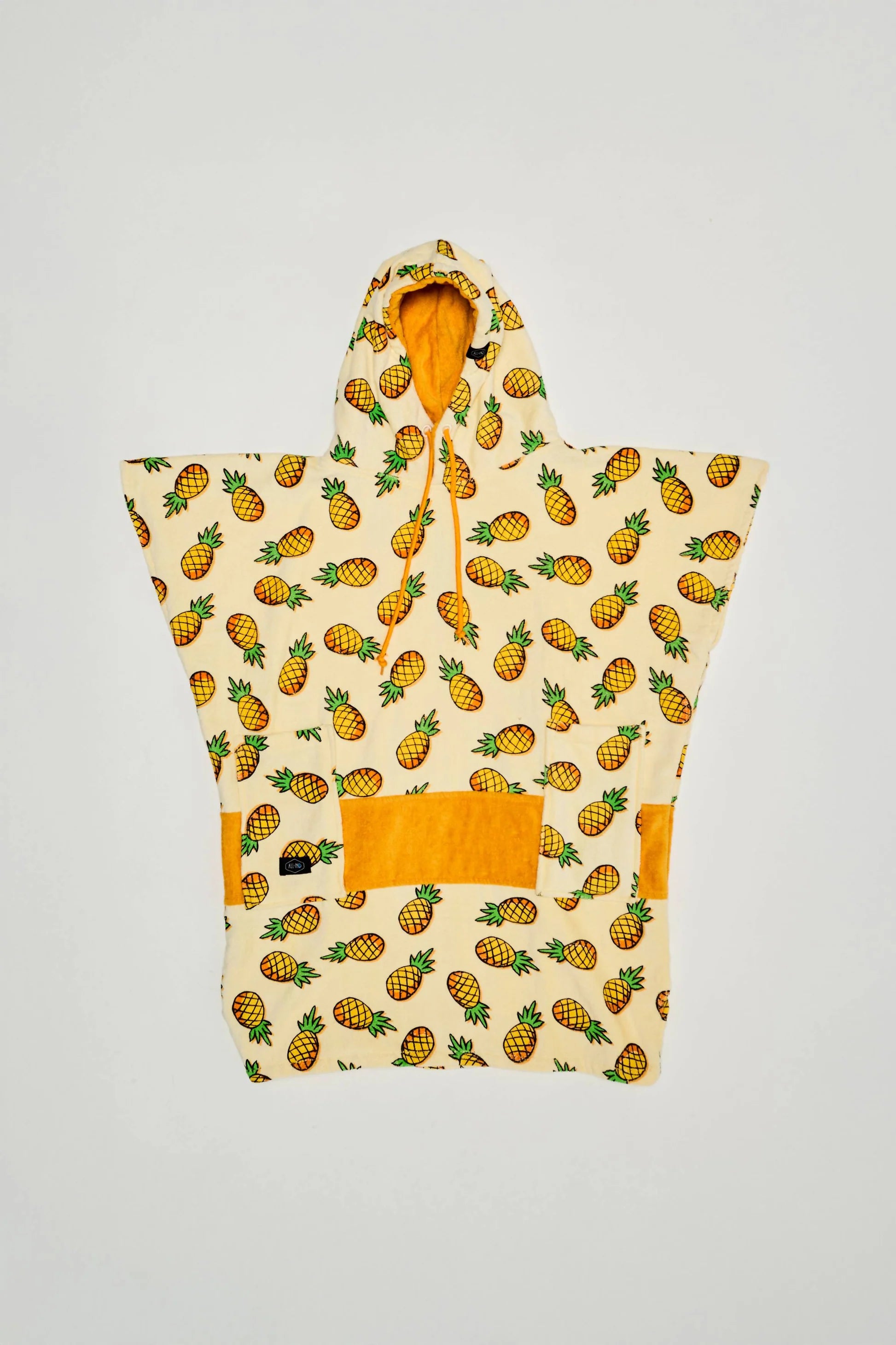 Poncho Junior 9-15 Anni Surf | Fantasia Ananas, 100% Cotone