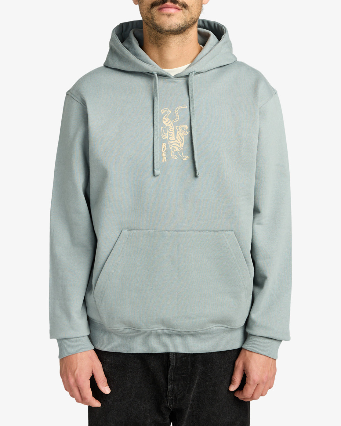 Felpa con Cappuccio Uomo Balance Tiger Hood RVCA  Stile Casual