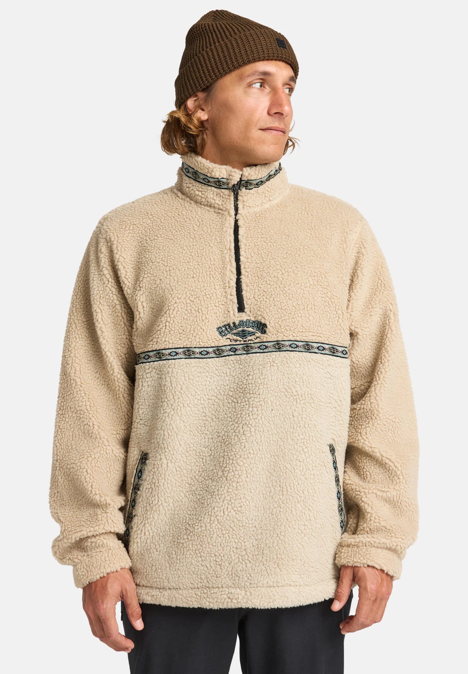 Pile Sherpa Uomo Boundary Tombstone Billabong A/Div Collo Alto Mezza Zip