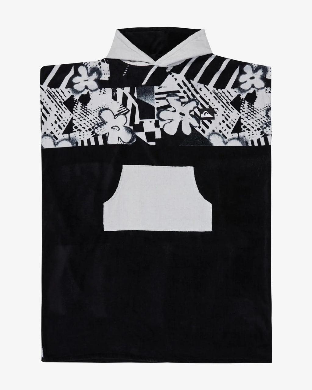 Poncho Quiksilver Hoody nero grigio