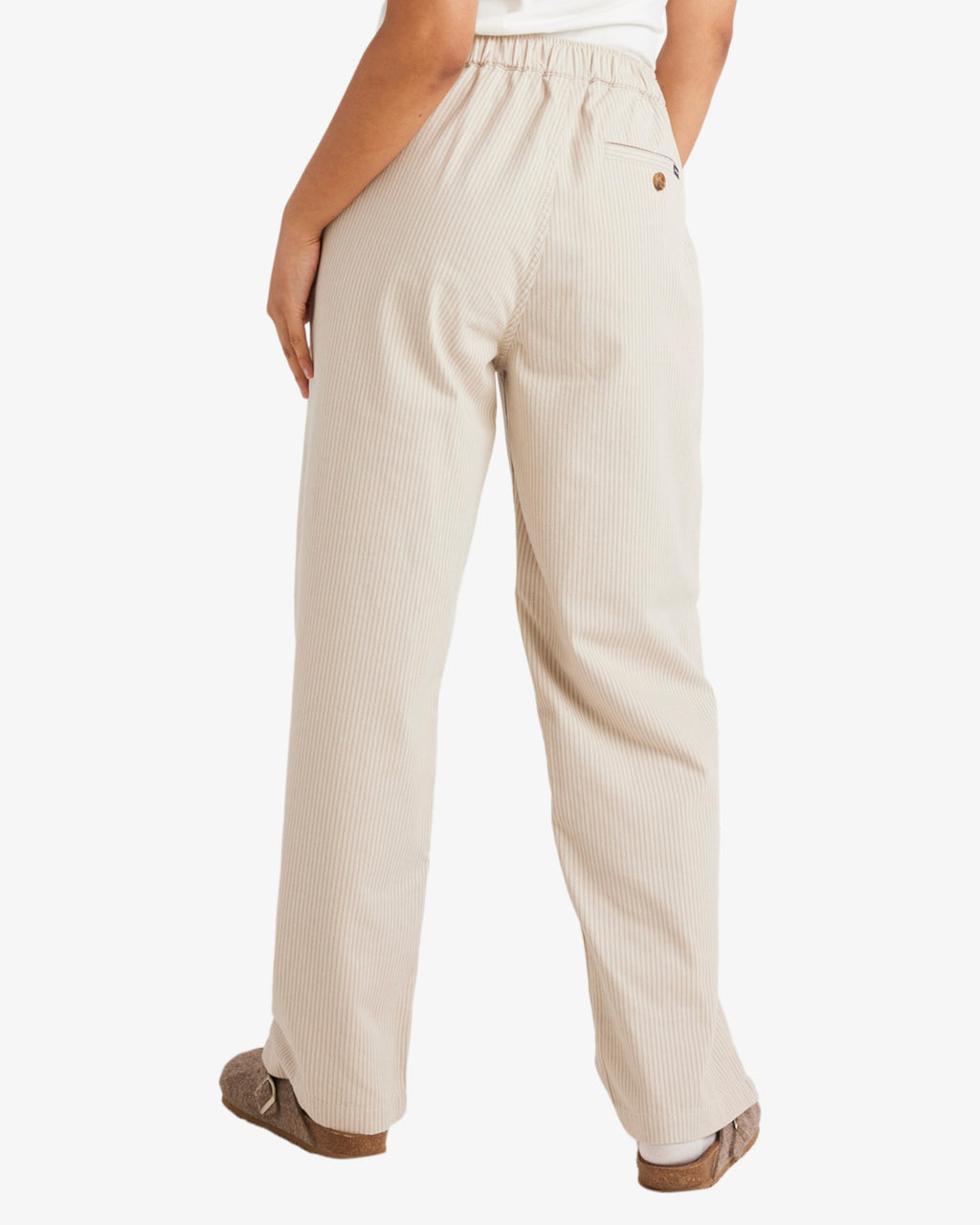 Pantaloni Donna Stripe Hudson Wide Leg | Vita Alta, Gamba Larga