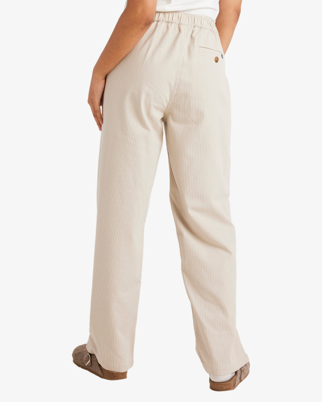 Pantaloni Donna Stripe Hudson Wide Leg | Vita Alta, Gamba Larga