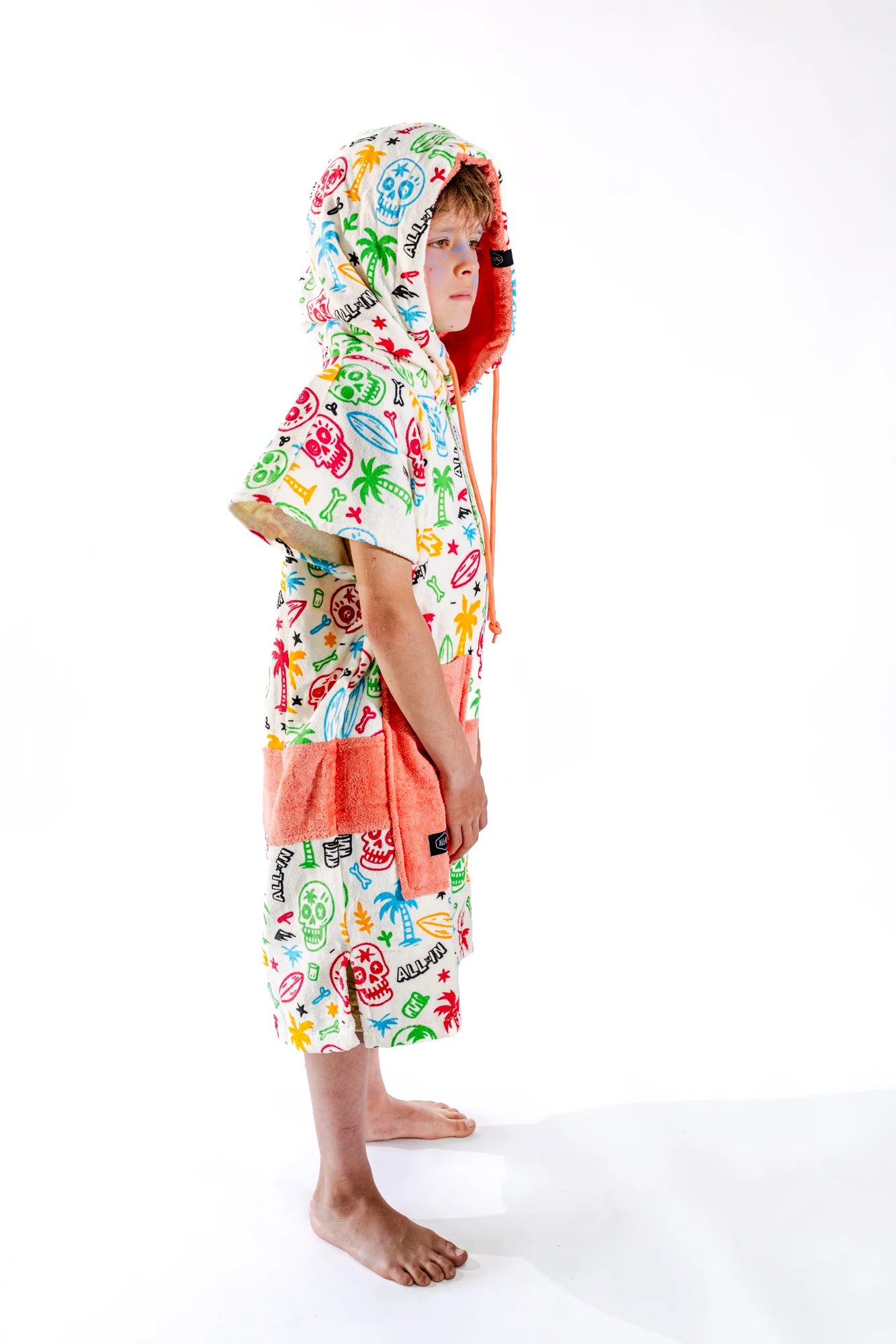 Poncho Surf Junior Skully ALL-IN | Accappatoio Spugna Bambino