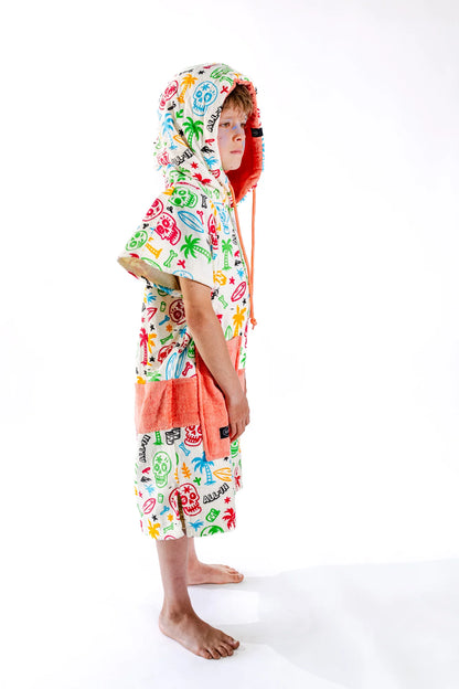 Poncho Surf Junior Skully ALL-IN | Accappatoio Spugna Bambino