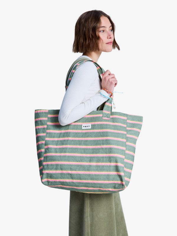 Borsa Tote "Anti Bad Vibes" –verde Donna