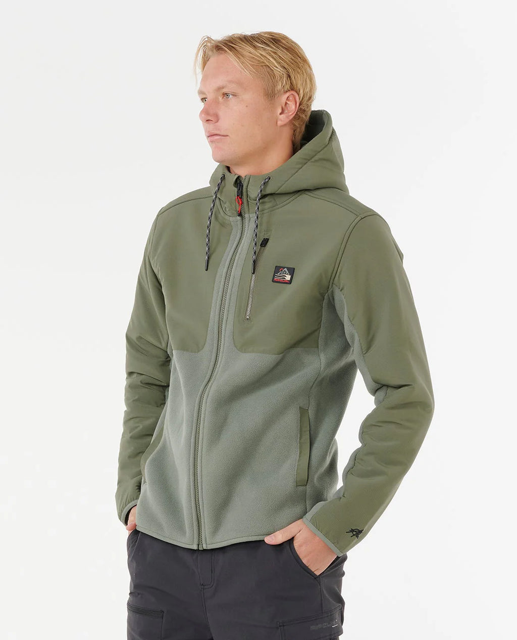 Felpa Rip Curl Anti Series Search con Zip | Pile Termico, Trattamento DWR Anti-Pioggia
