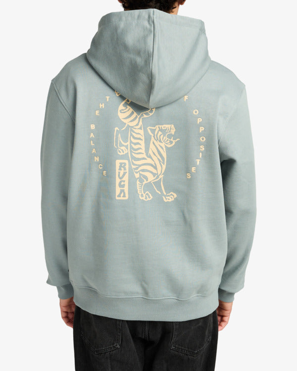 Felpa con Cappuccio Uomo Balance Tiger Hood RVCA  Stile Casual