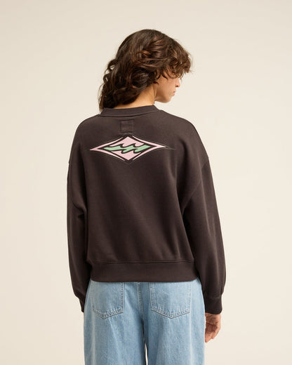 Felpa con Cappuccio Donna Billabong Heritage – Nero