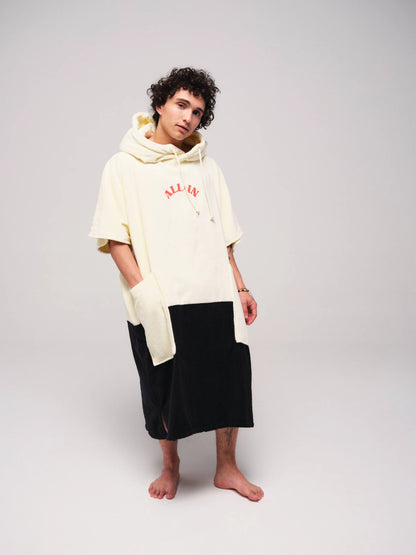Poncho Mare e Surf Adulto in Spugna "Bad Cat" – Taglia Unica (V-Cut)