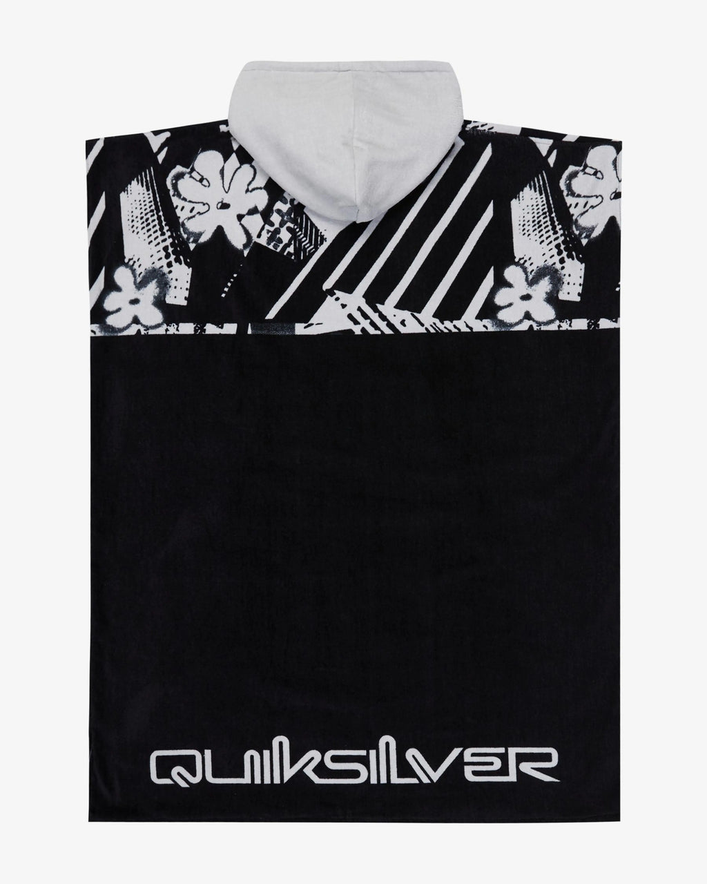 Poncho Quiksilver Hoody nero grigio