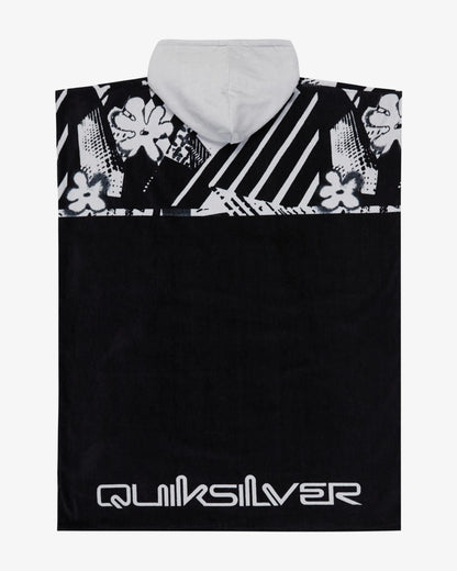 Poncho Quiksilver Hoody nero grigio