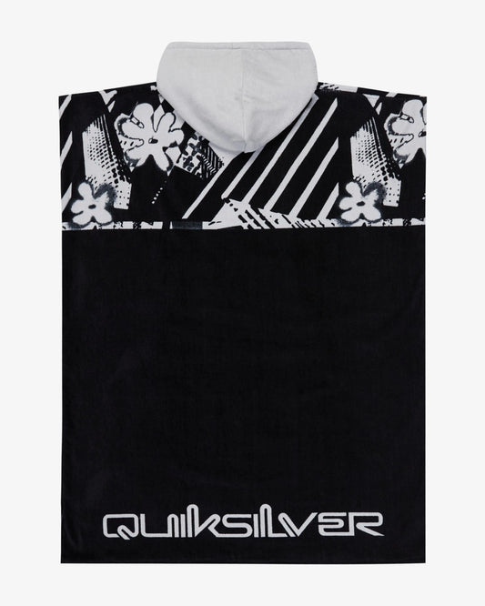 Poncho Quiksilver Hoody nero grigio