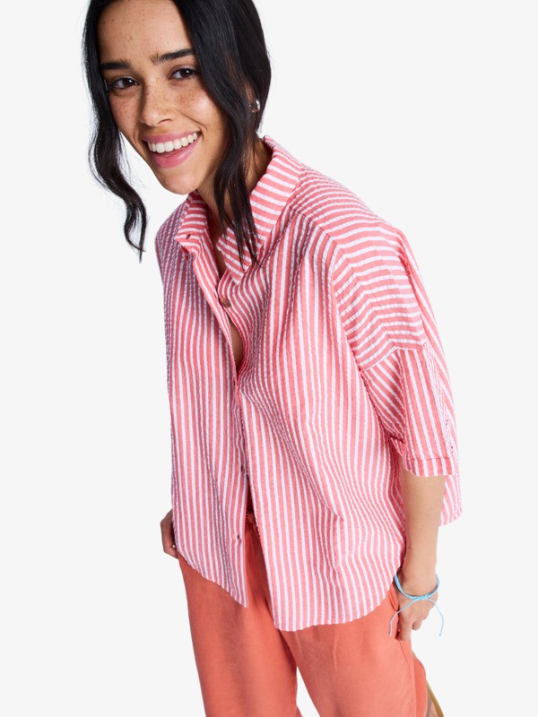 Camicia a Maniche Corte Donna Beachy Nostalgia – Rosso