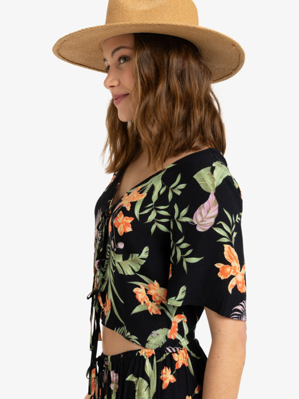 Top Nero Donna Pink Sunset