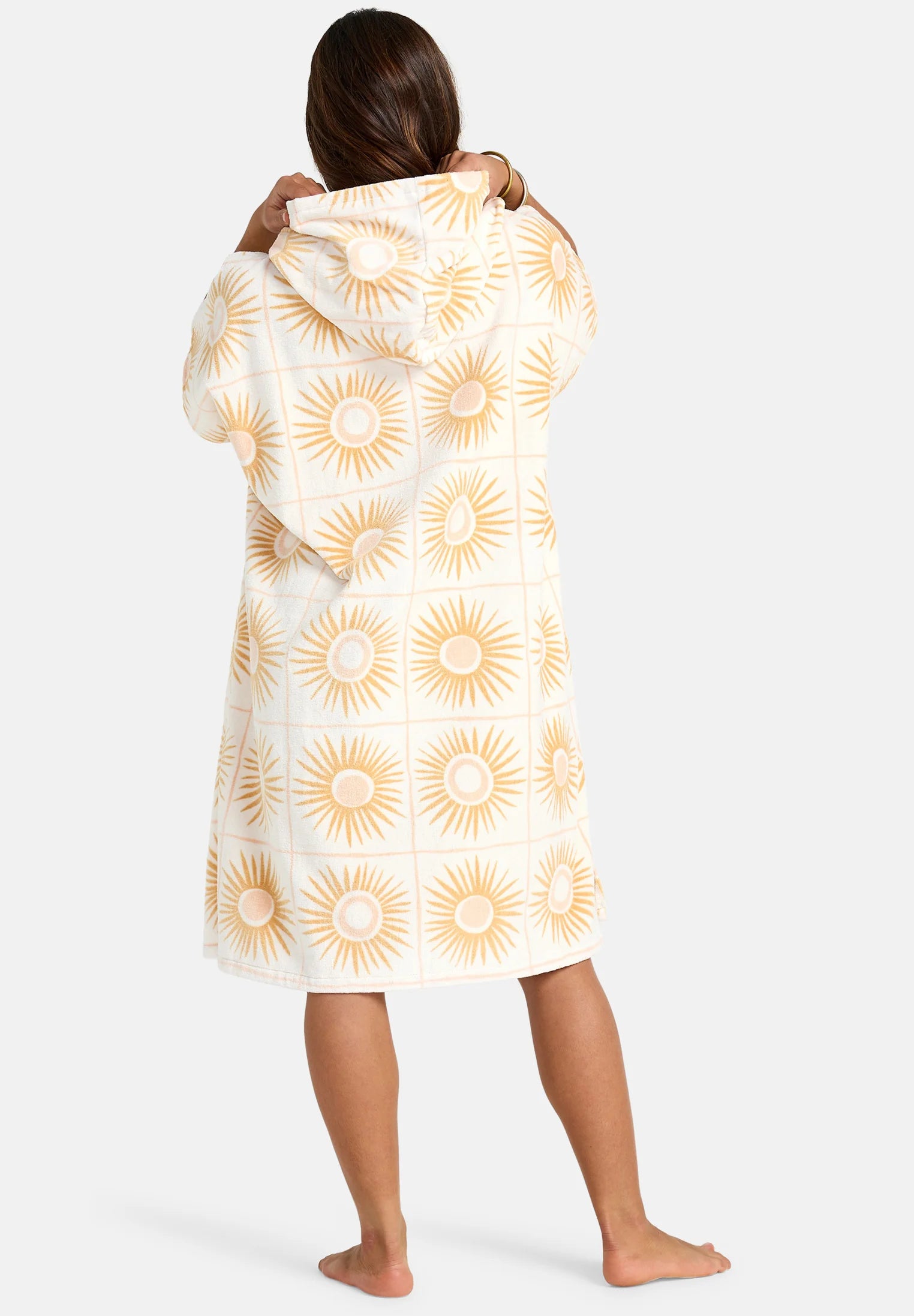 Poncho  con Cappuccio Unisex HOODED |  100% Cotone e Colore Bianco