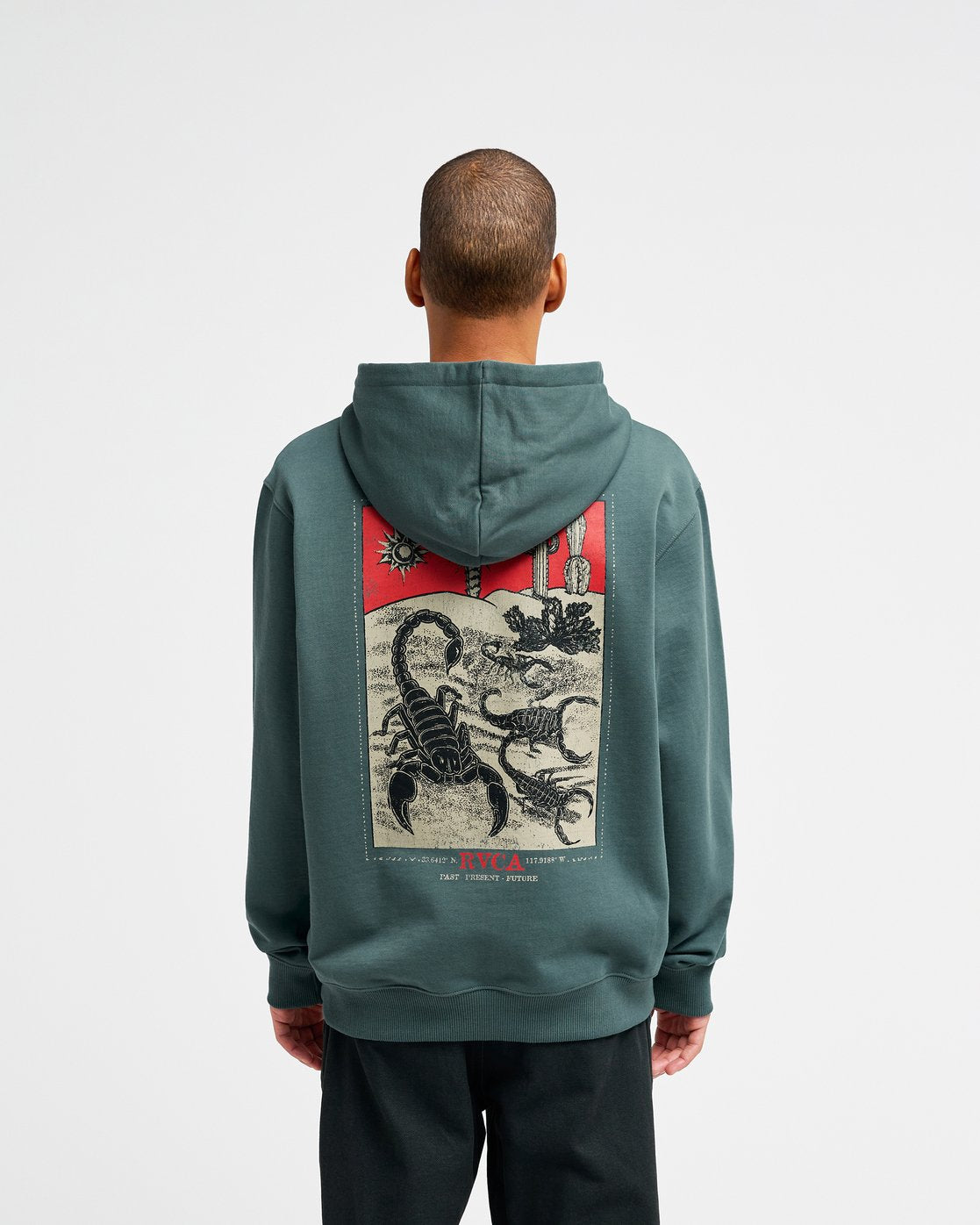 Felpa Uomo con Zip RVCA Scorpo Zip Hoodie – Dark Green