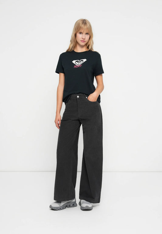 Roxy T-Shirt Maniche Corte Ocean Road Art Donna - Black