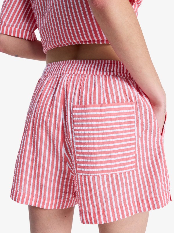 Bermuda da Spiaggia Donna Lekeitio Break High Stripe – Rosso