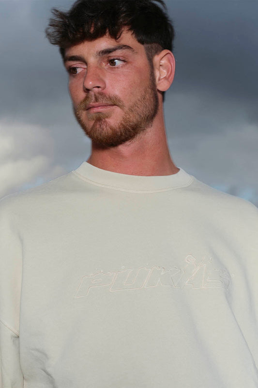 Felpa Crewneck Pukas – Grafica Indio Castle Wall