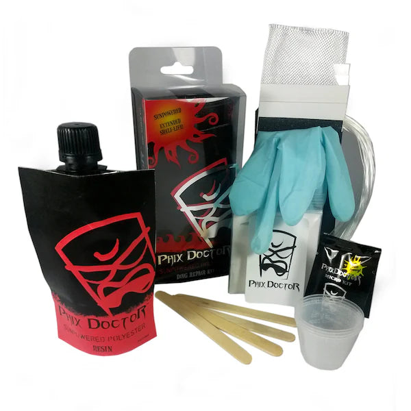 Kit Riparazione Ding Poliestere Large | Ideale per Tavole PU, Resina ad Alta Forza