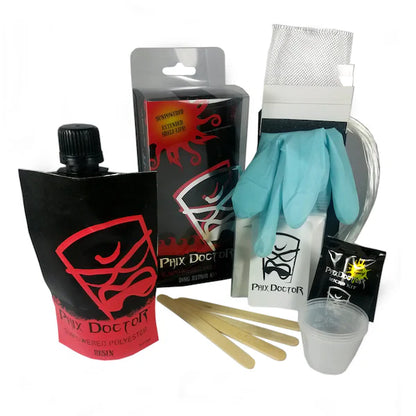 Kit Riparazione Ding Poliestere Large | Ideale per Tavole PU, Resina ad Alta Forza