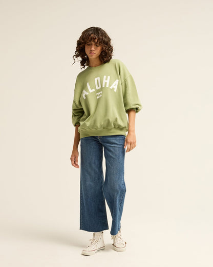 Felpa Donna Billabong Kendall Aloha – Verde