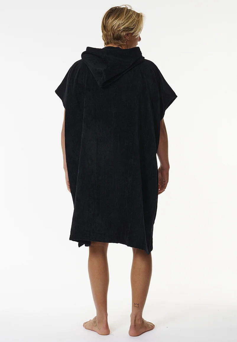Poncho  LOGO HOODED Unisex | Nero, Spugna 100% Cotone