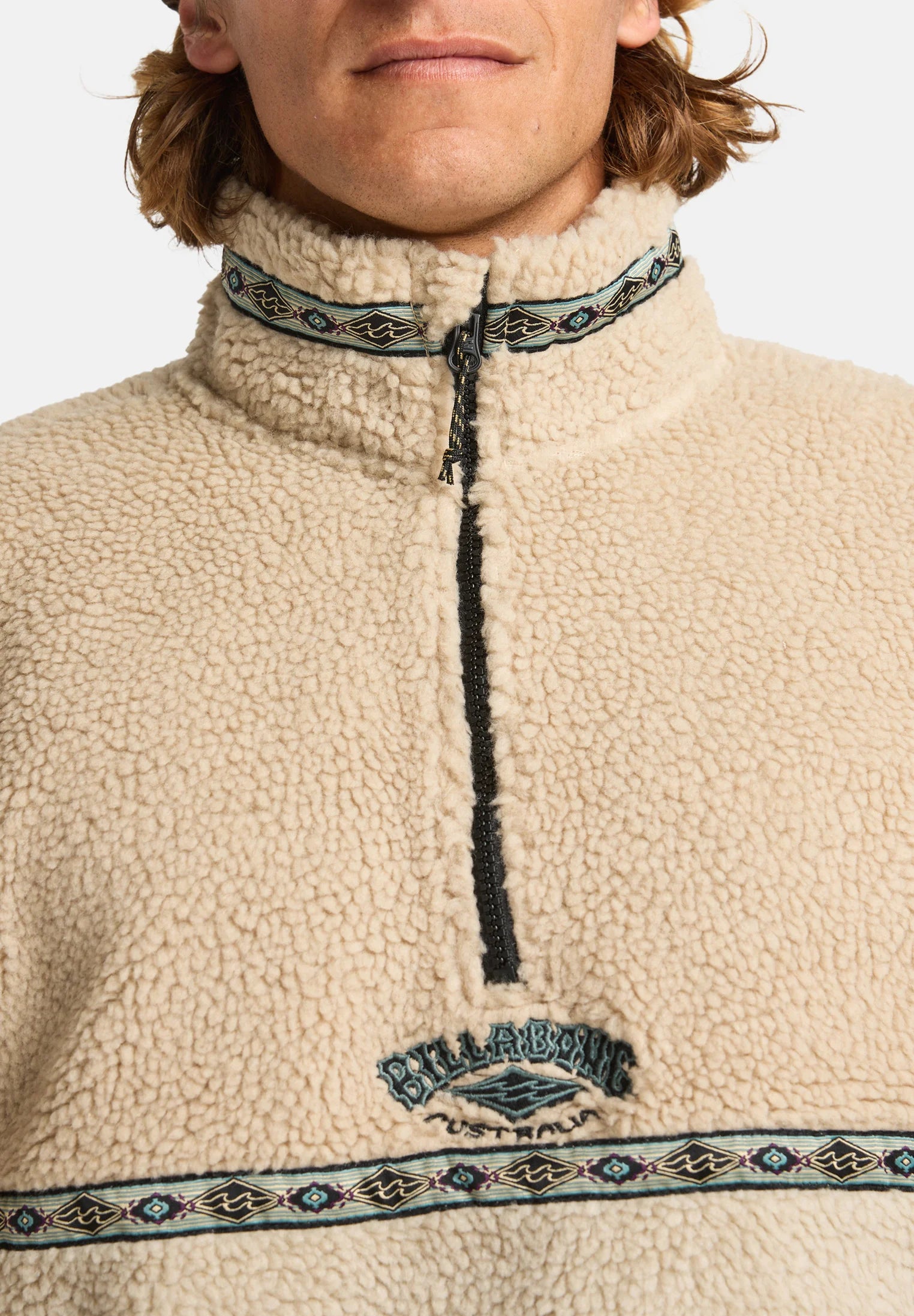 Pile Sherpa Uomo Boundary Tombstone Billabong A/Div Collo Alto Mezza Zip