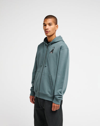 Felpa Uomo con Zip RVCA Scorpo Zip Hoodie – Dark Green
