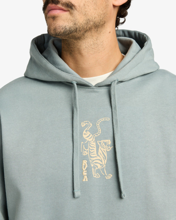 Felpa con Cappuccio Uomo Balance Tiger Hood RVCA  Stile Casual