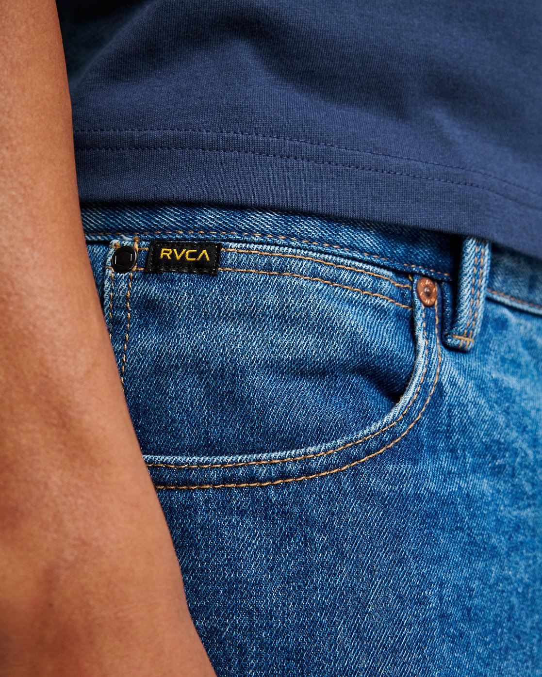 Jeans in Denim Uomo RVCA Americana Dayshift – Blu