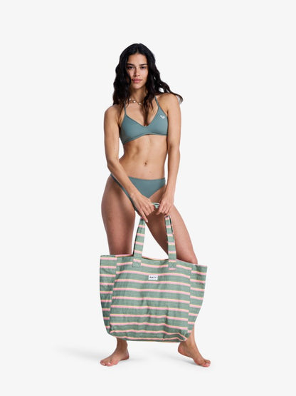 Borsa Tote "Anti Bad Vibes" –verde Donna