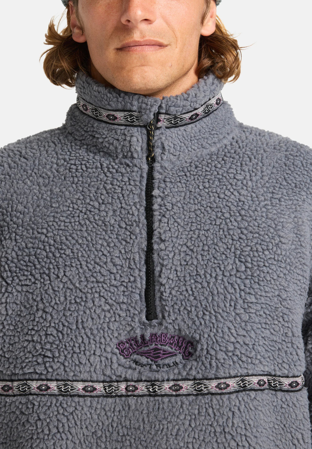 Pile Sherpa Uomo Boundary Tombstone Billabong A/Div Collo Alto Mezza Zip