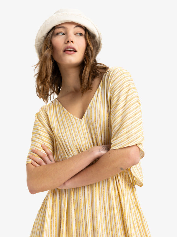 Maxi Vestito Donna Roxy Sunburst | Tessuto Leggero, Vestibilità Fluida