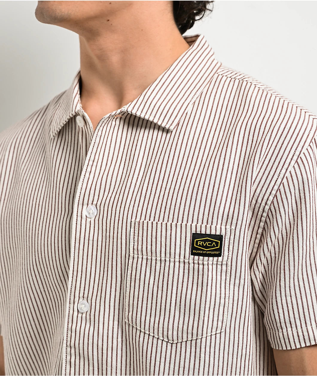 Camicia Uomo RVCA Dayshift Stripe II | Maniche Corte, Fantasia a Righe